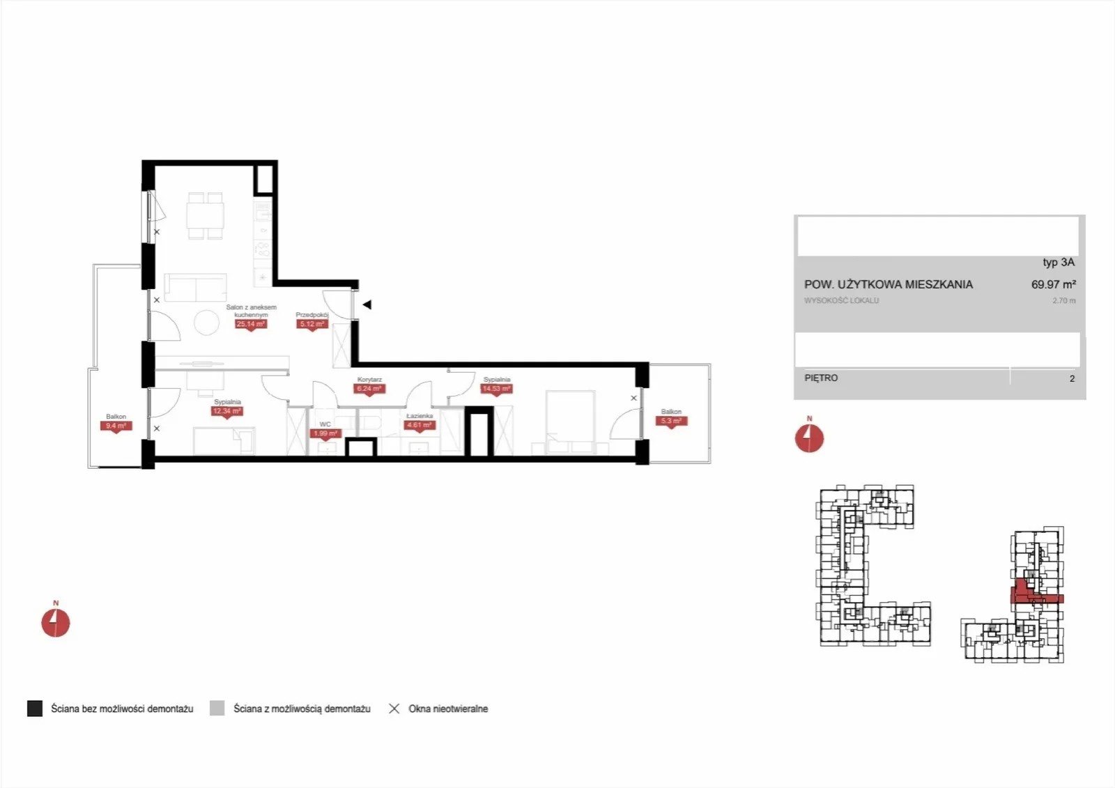 Floor plan: Lokal C1A 11, 3 pok.