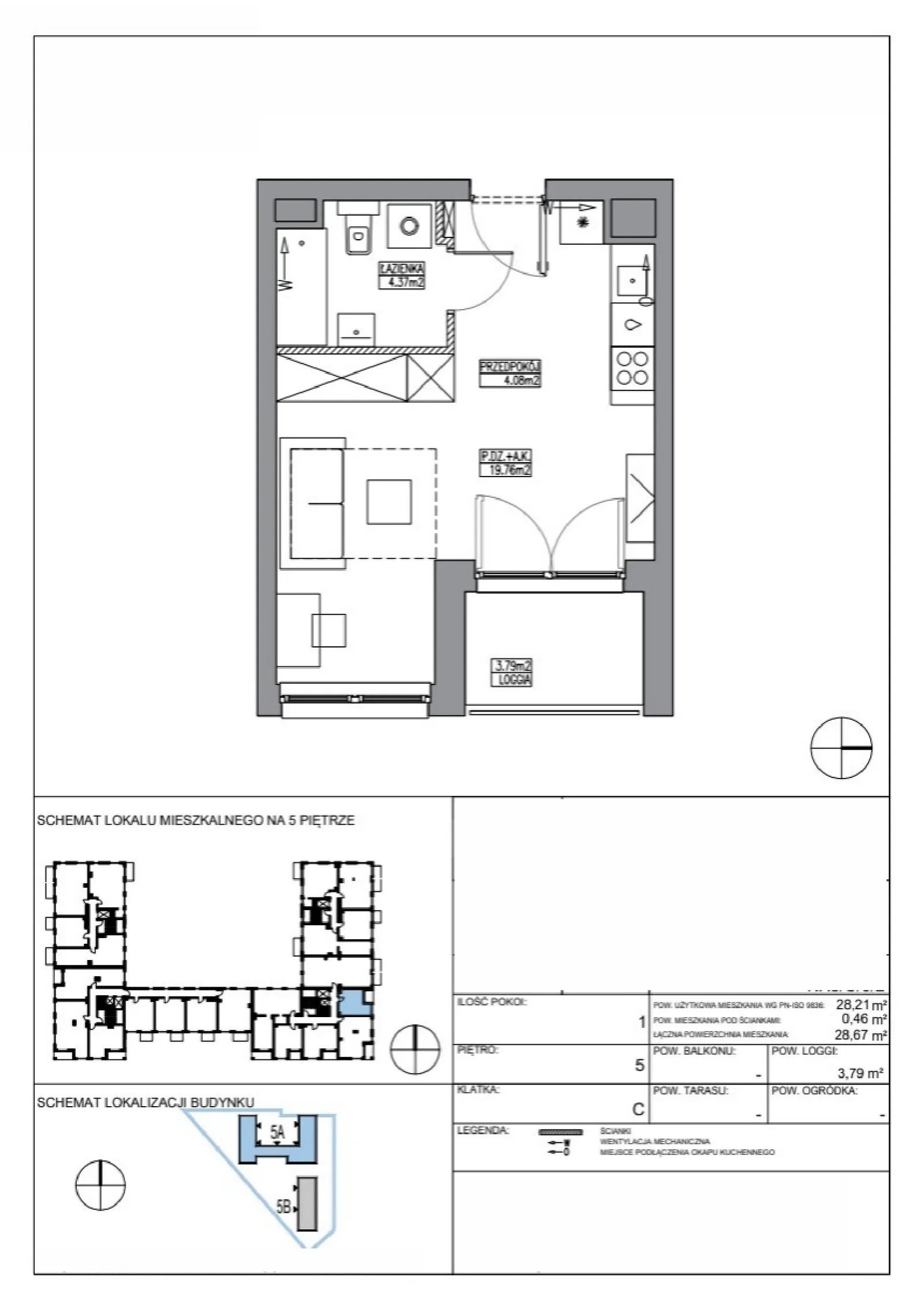 Floor plan: Apartment no. KR5/C/5/2
