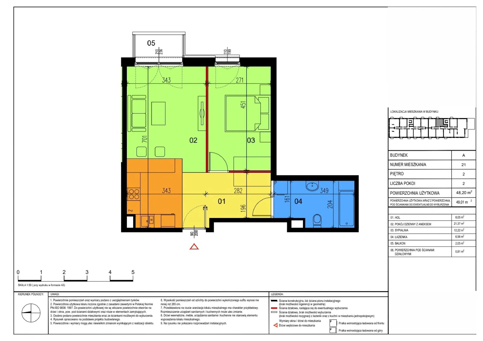 Floor plan: Apartment no. A21
