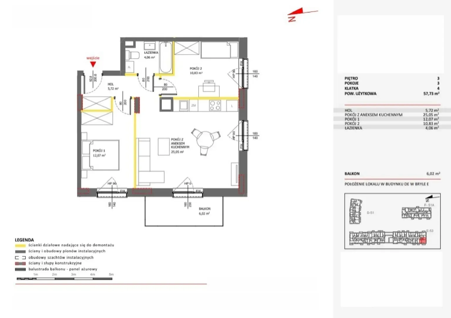 Floor plan: Apartment no. 114