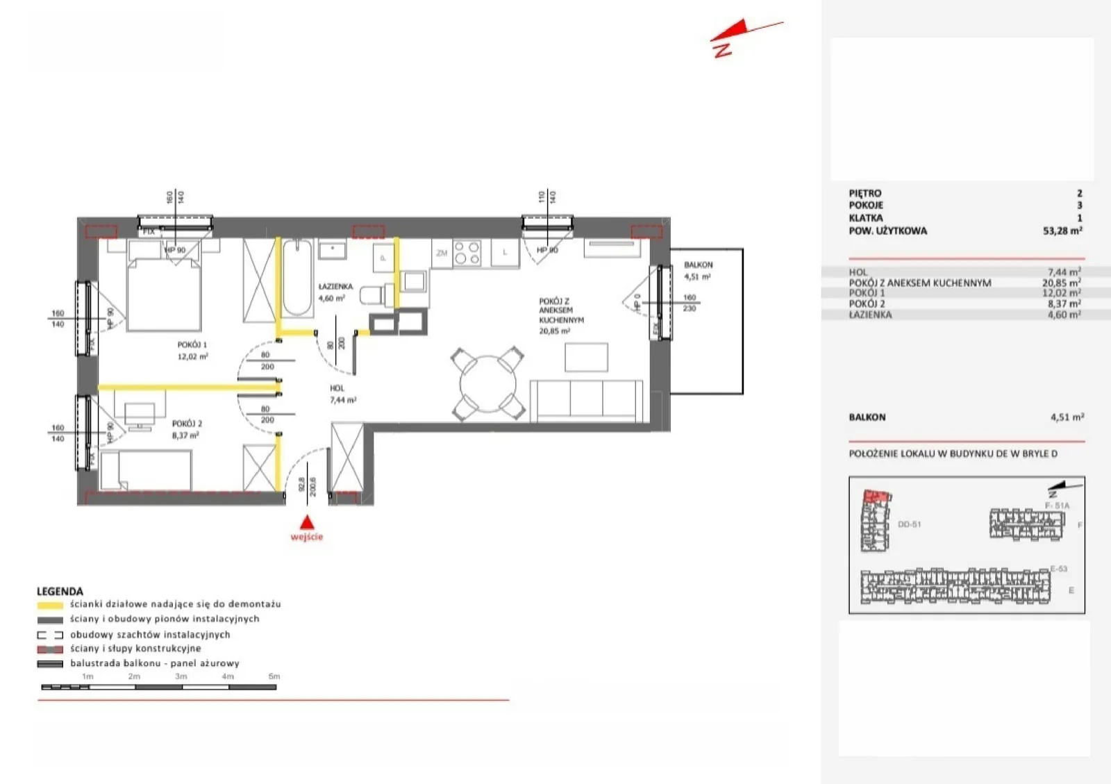 Floor plan: Apartment no. 6