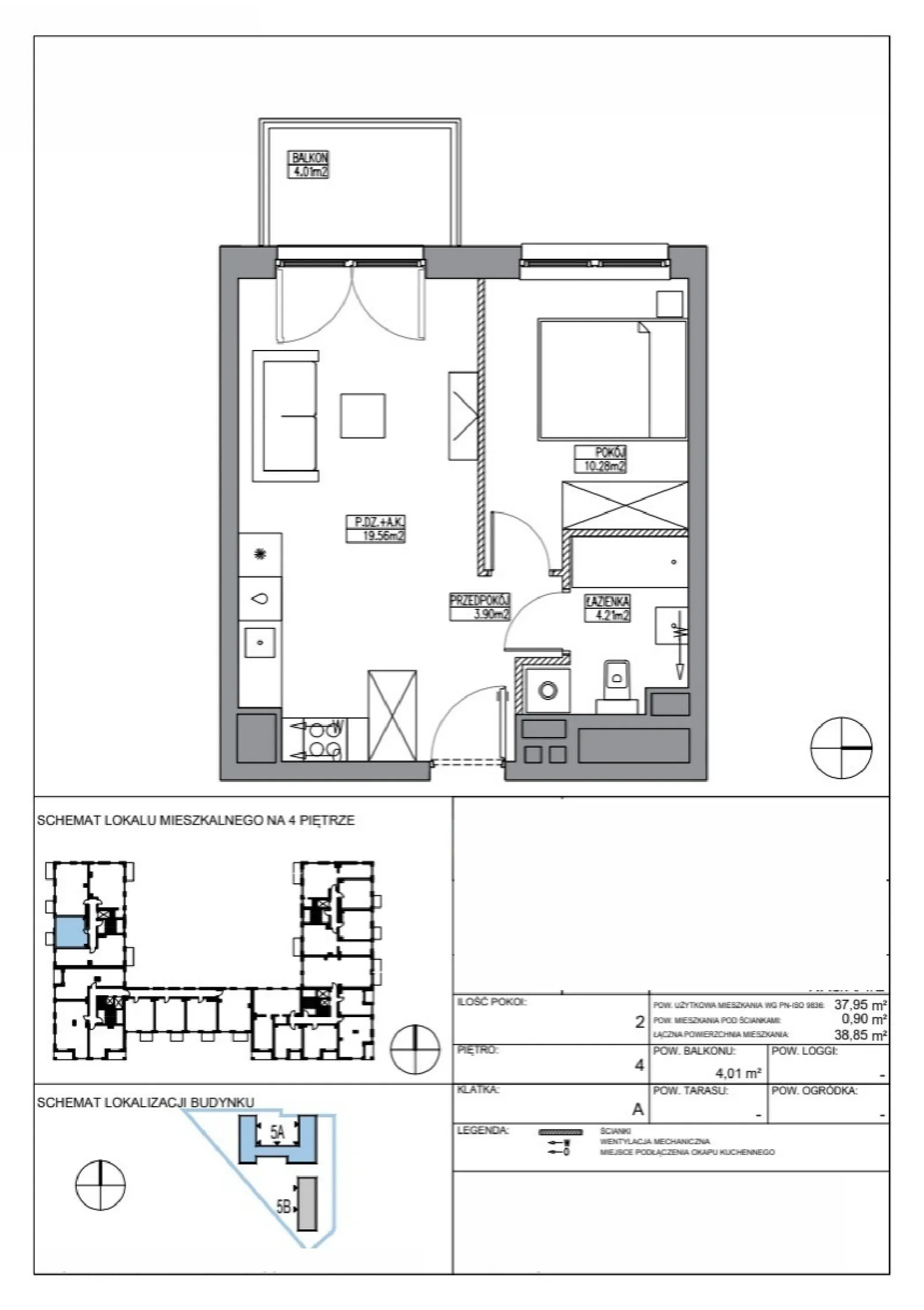 Floor plan: Apartment no. KR5/A/4/2