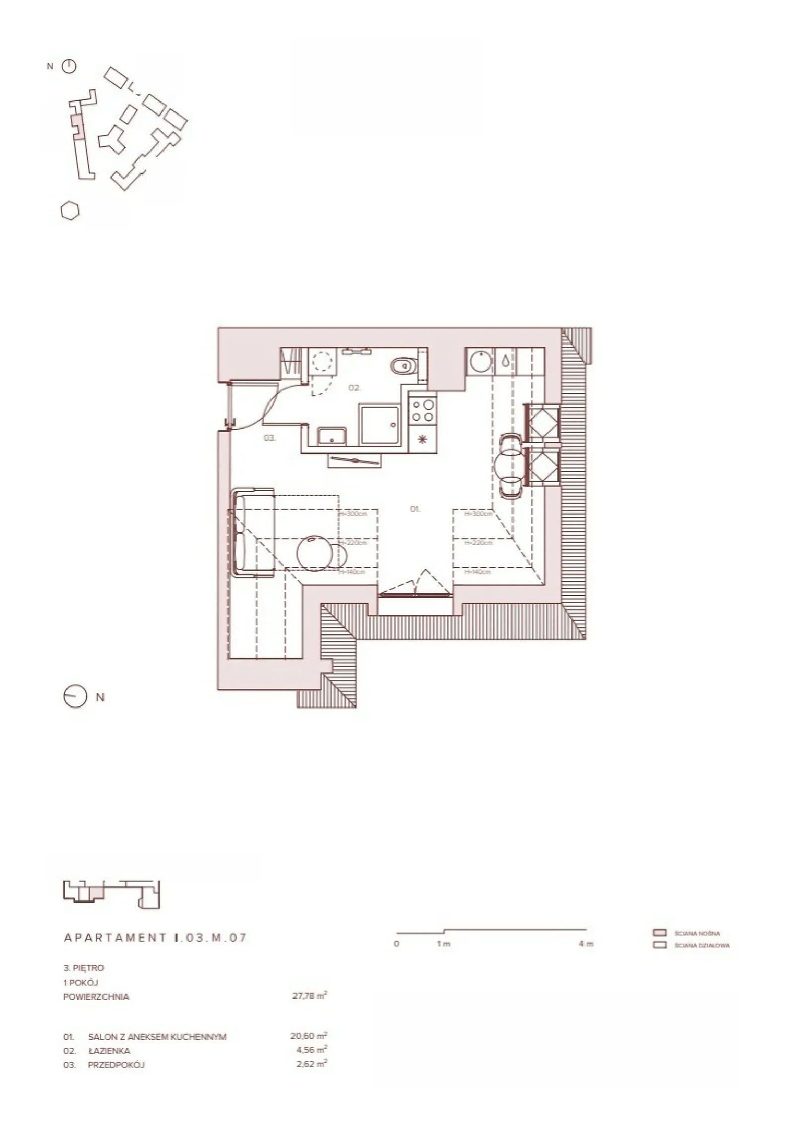Floor plan: Apartment no. I.03.M.07