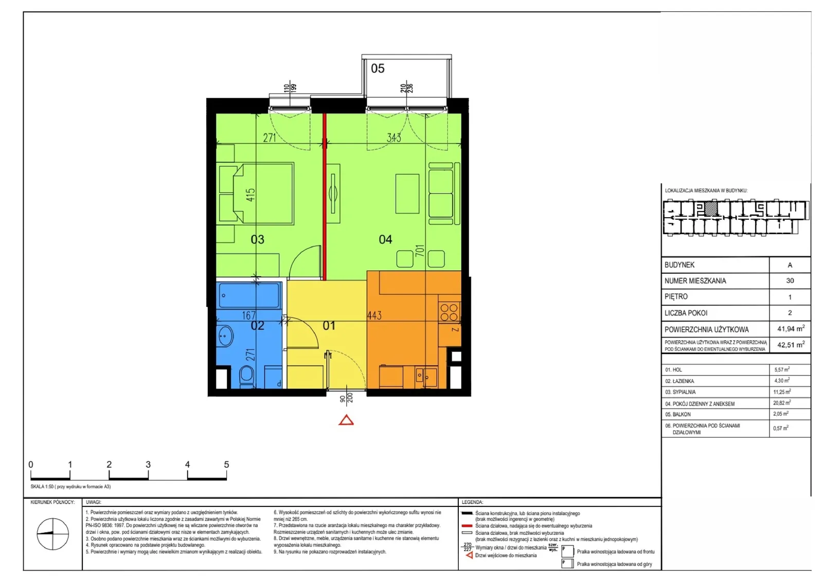 Floor plan: Apartment no. A30