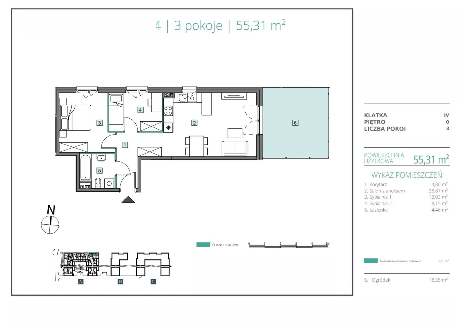 Floor plan: Apartment no. A.44