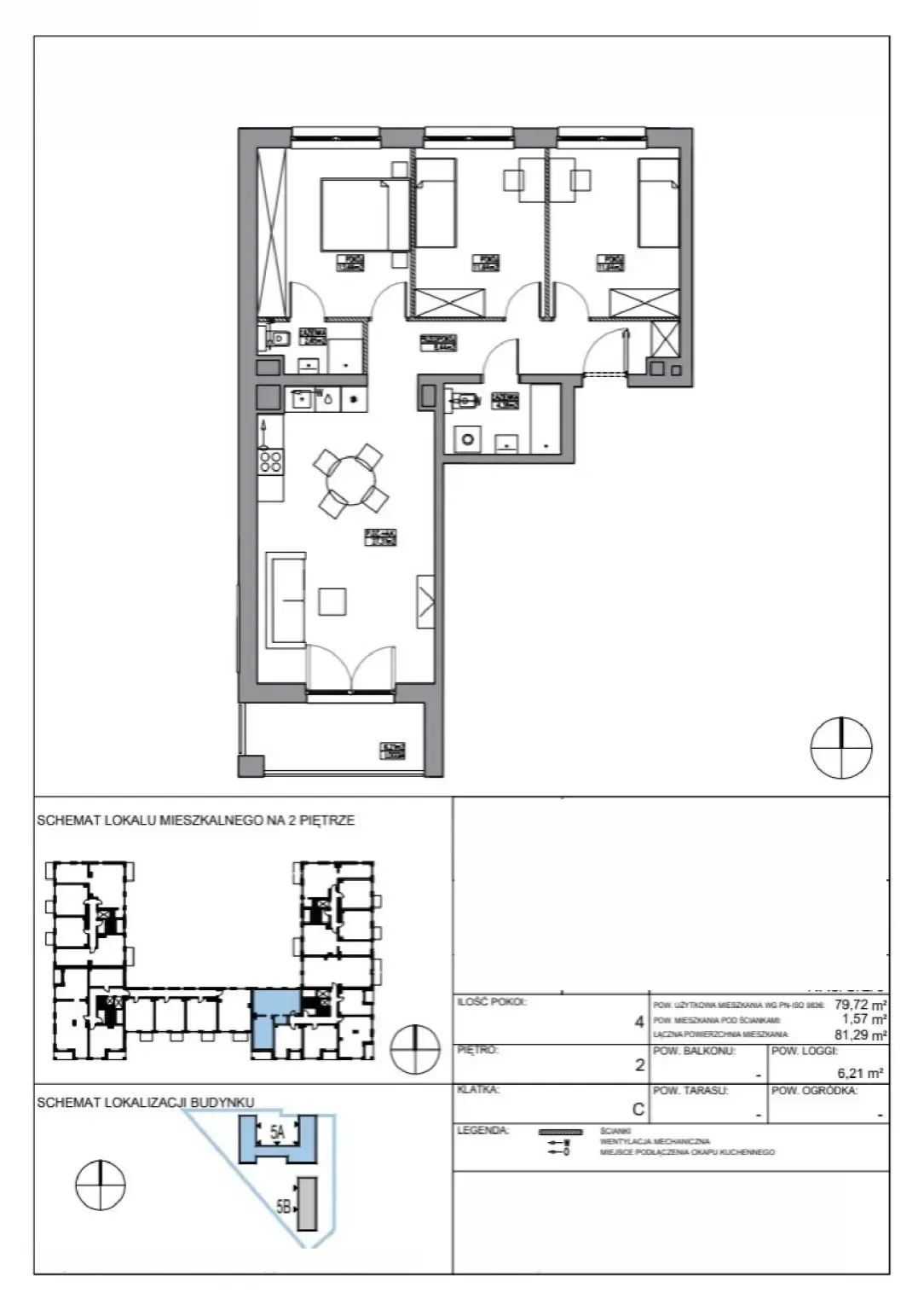 Floor plan: Apartment no. KR5/C/2/6