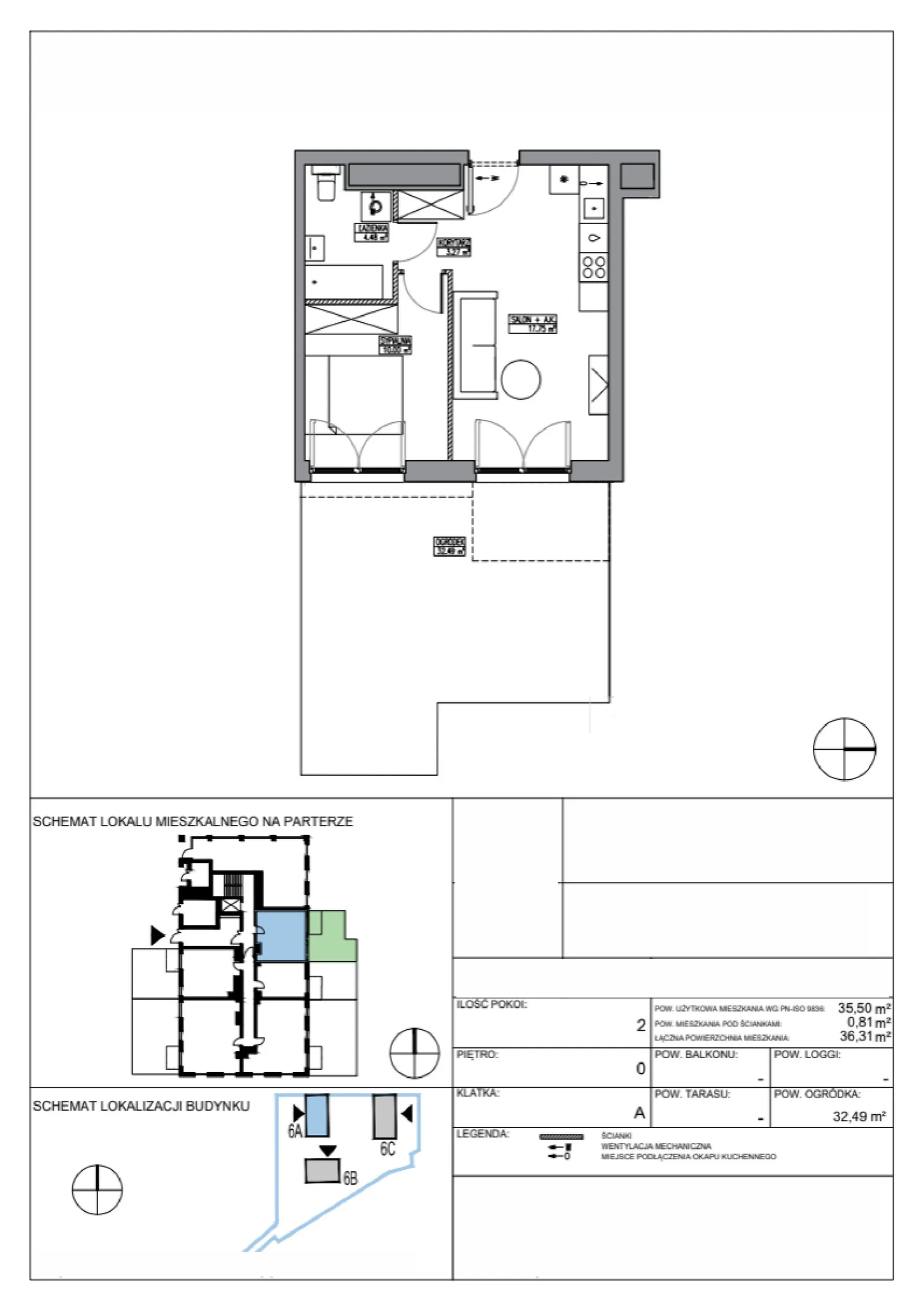 Floor plan: Apartment no. KR6/A/0/1