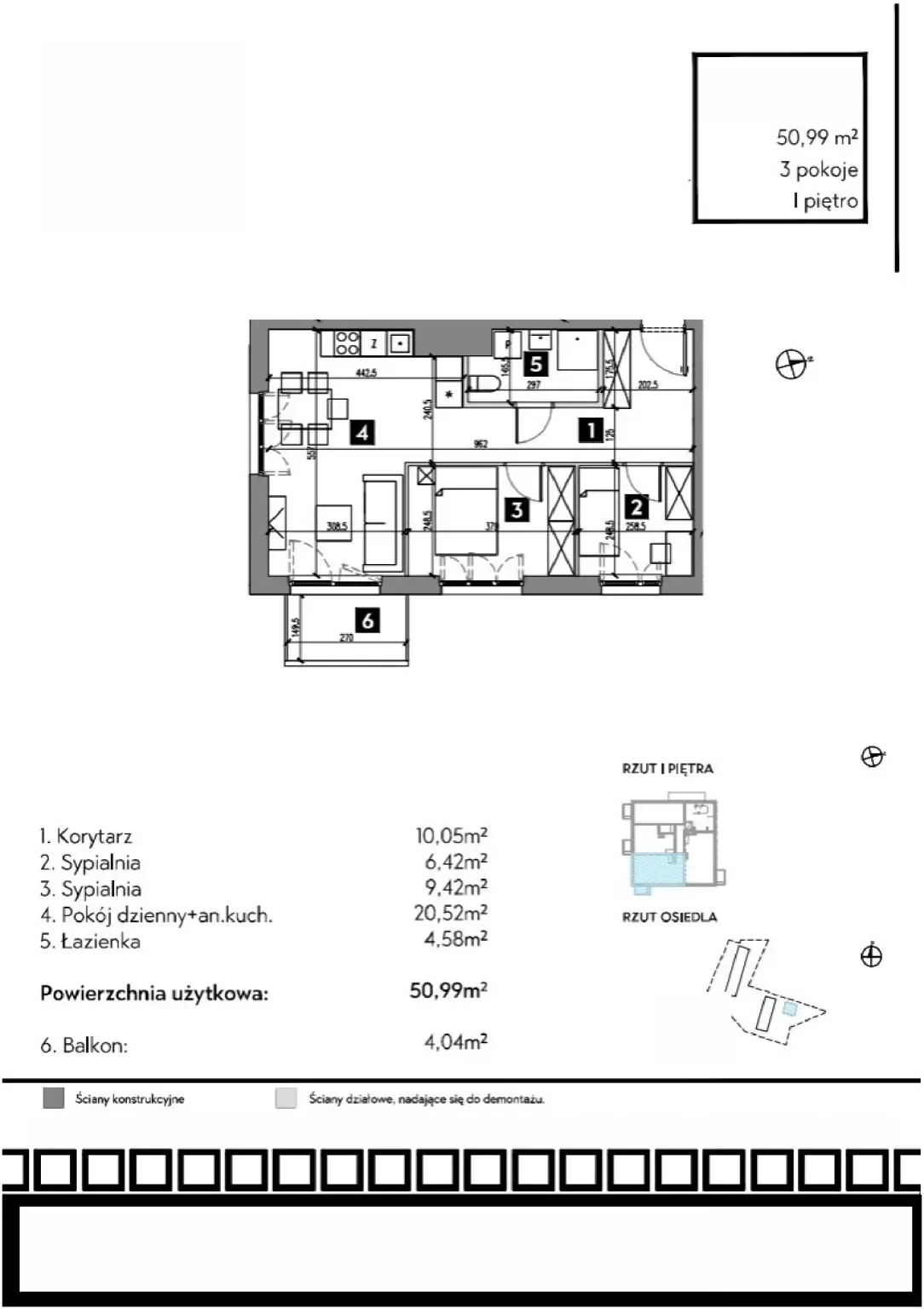 Floor plan: Apartment no. B2/1/5
