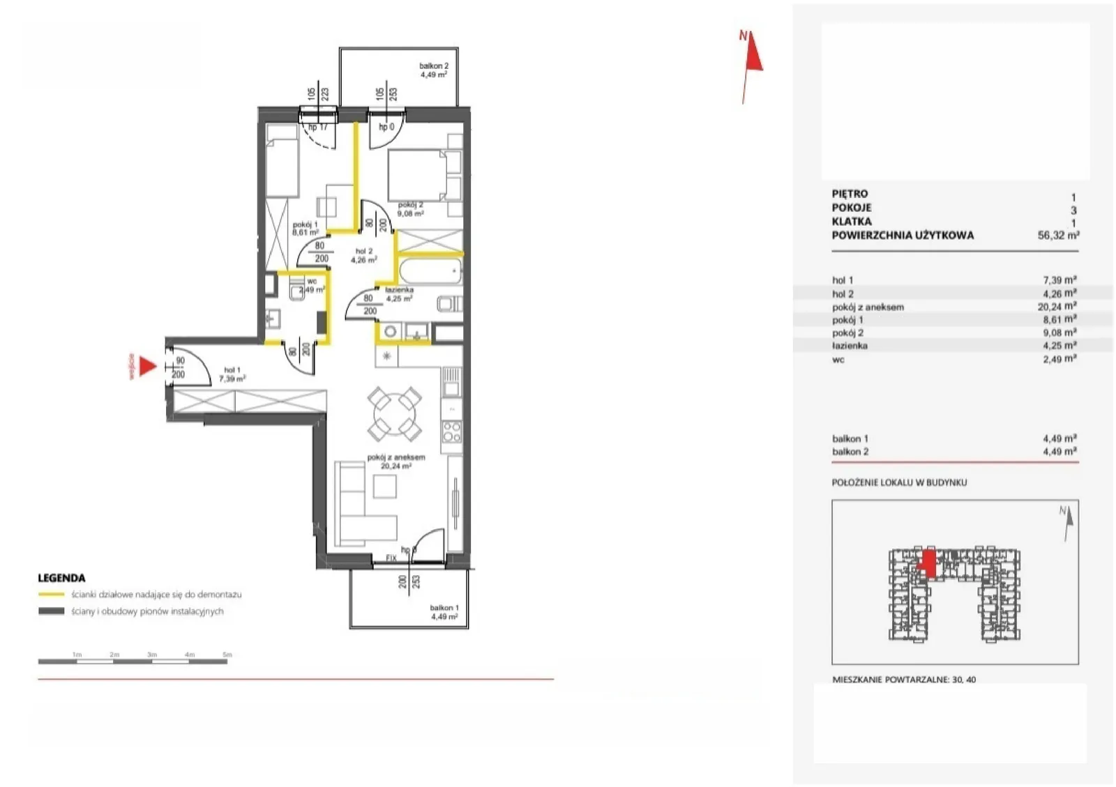 Floor plan: Apartment no. 20