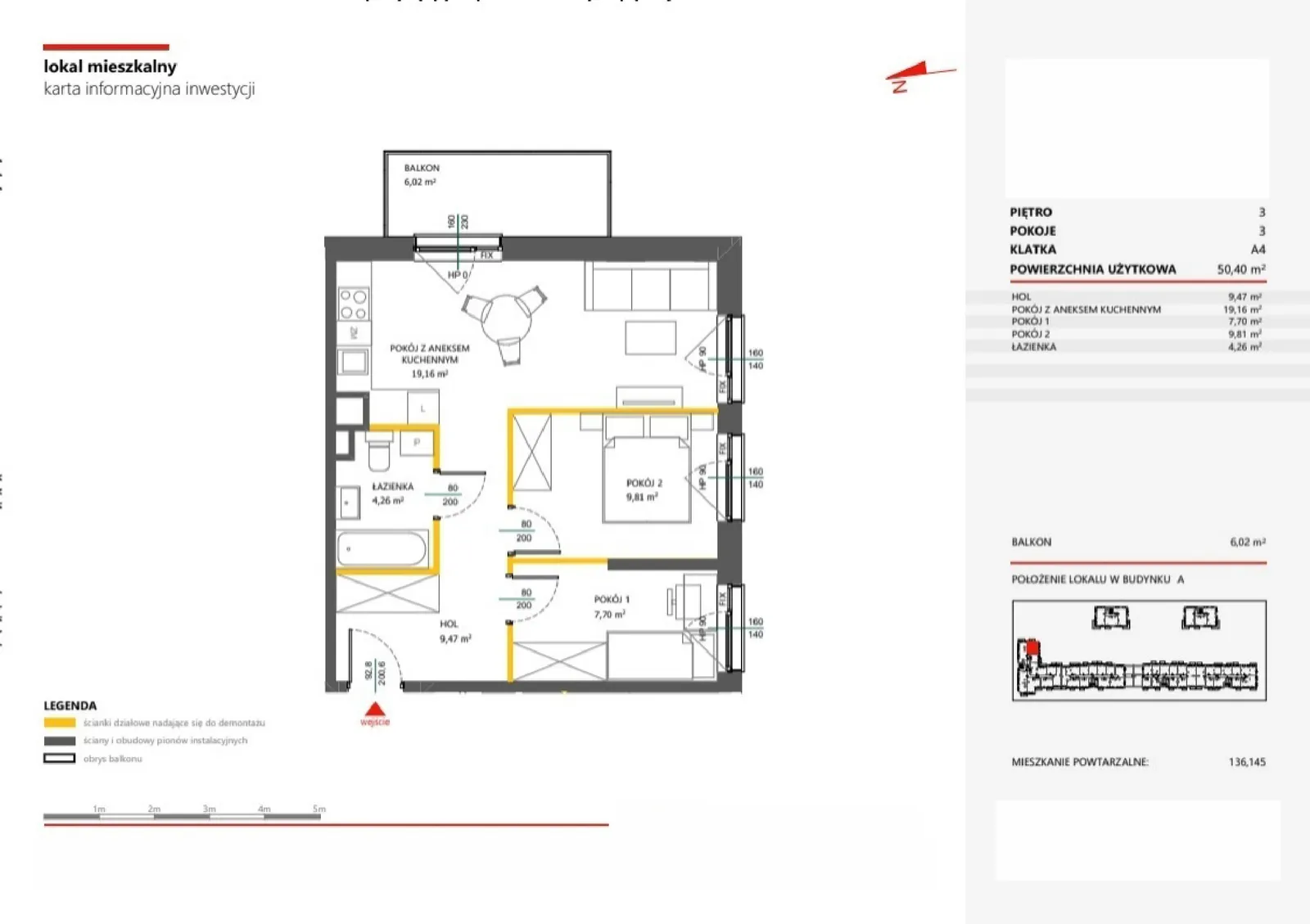 Floor plan: Apartment no. 154