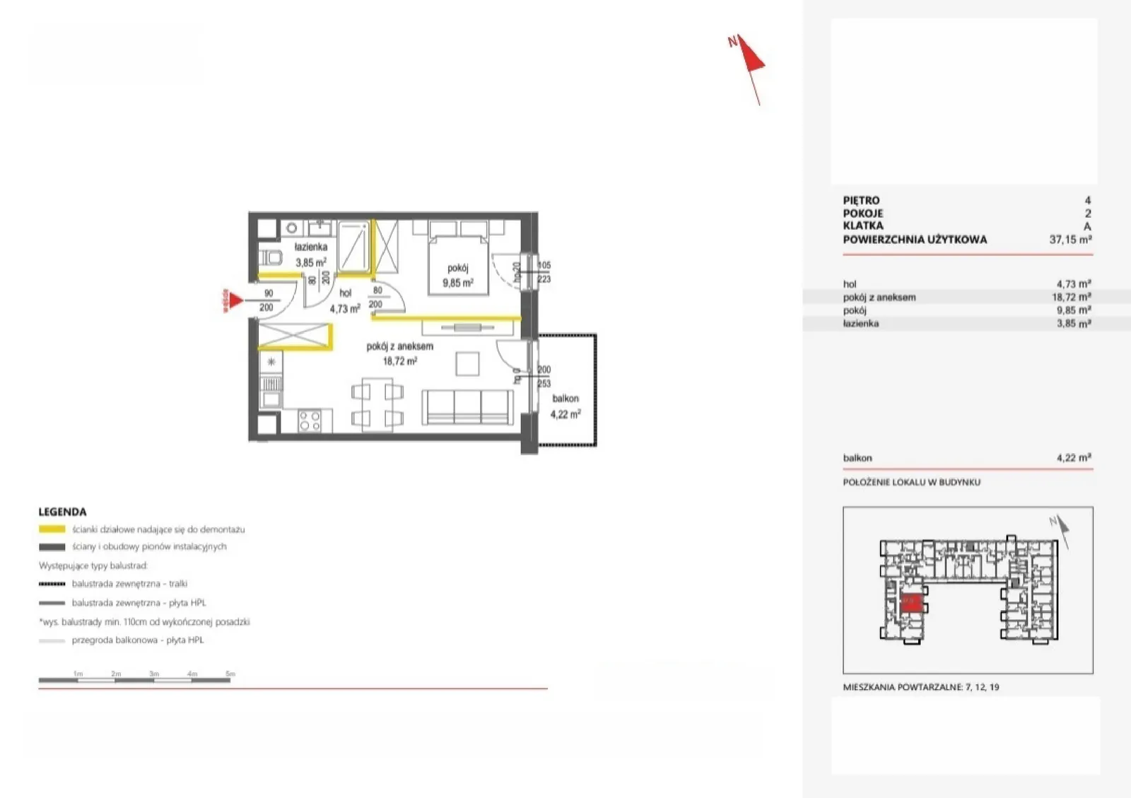 Floor plan: Apartment no. 26