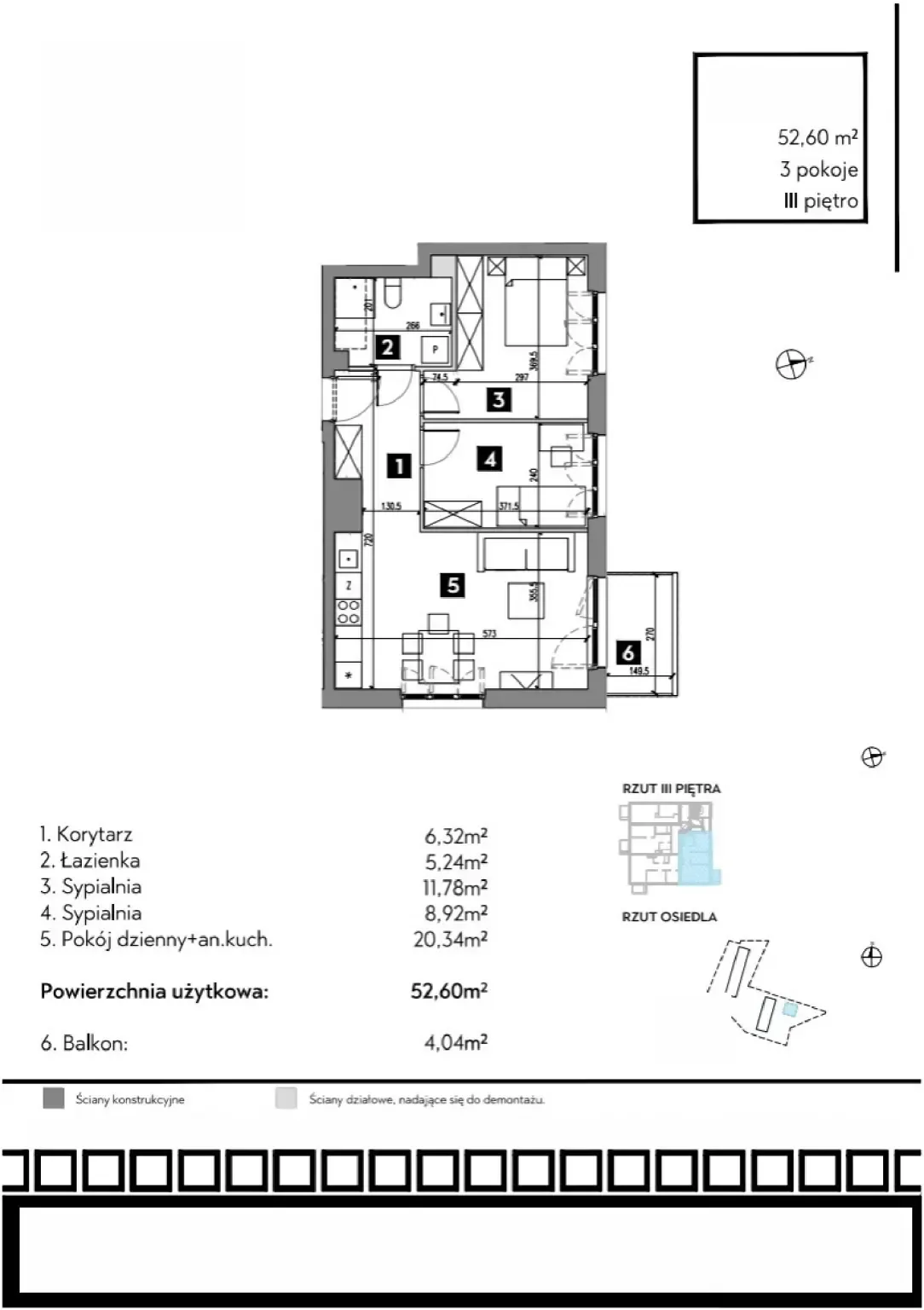 Floor plan: Apartment no. B2/3/4