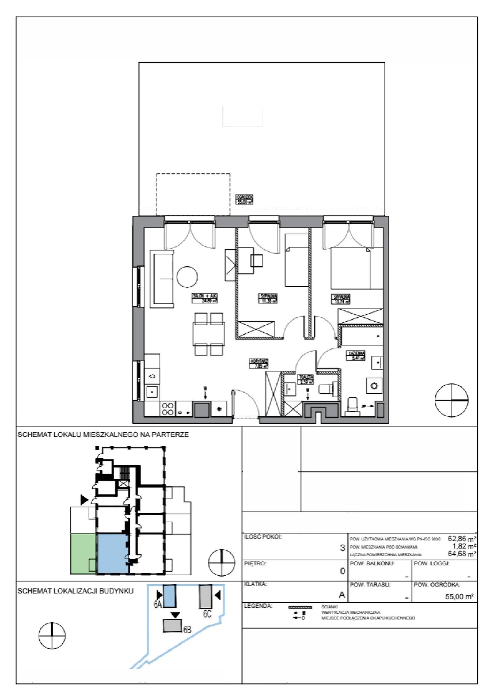 Floor plan: Apartment no. KR6/A/0/4