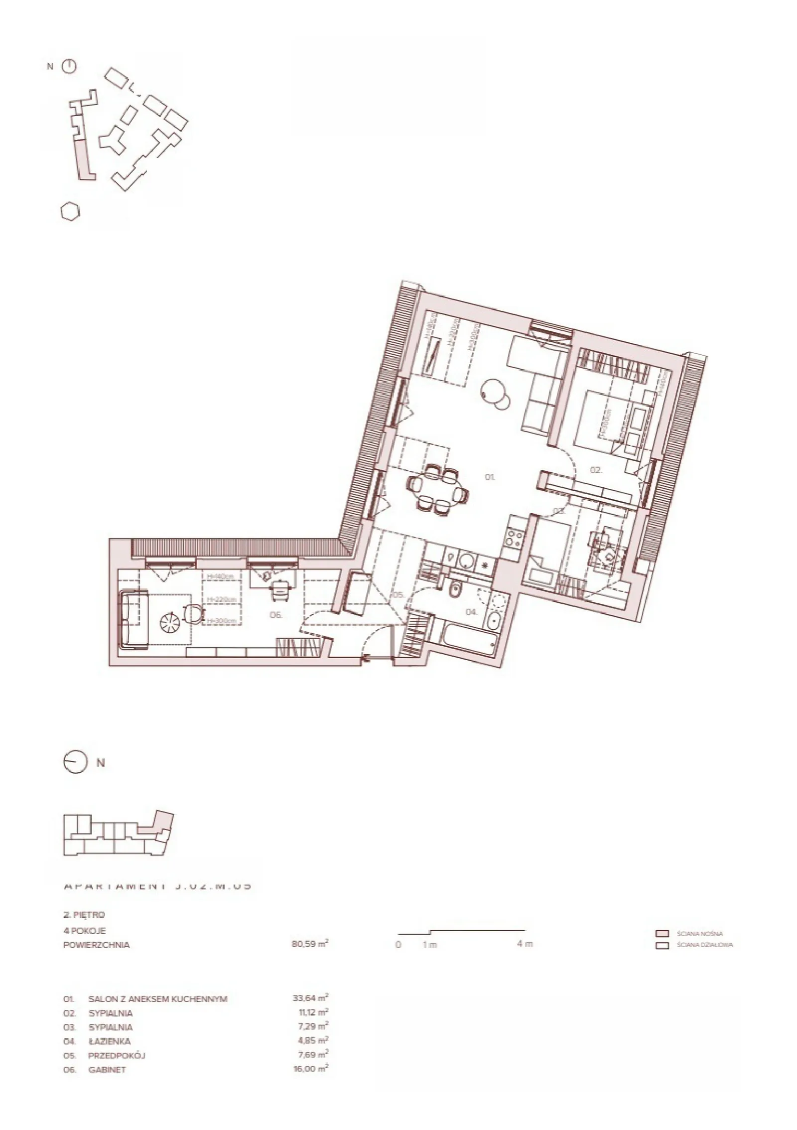 Floor plan: Apartment no. J.02.M.05