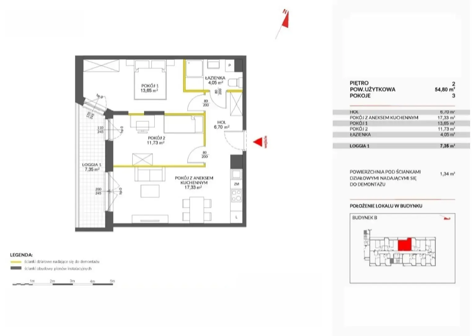 Floor plan: Apartment no. 60