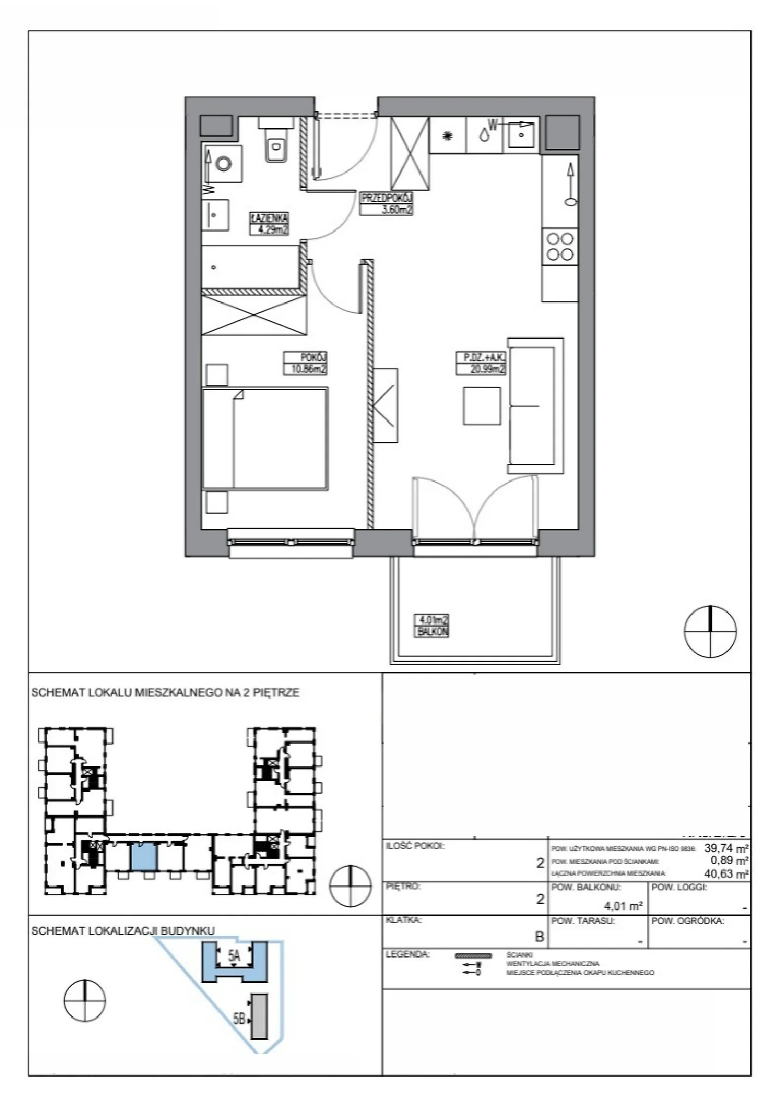 Floor plan: Apartment no. KR5/B/2/5