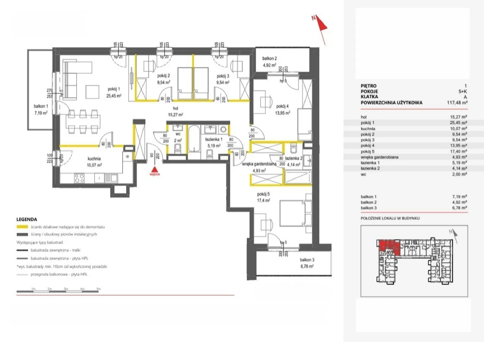 Floor plan: Apartment no. 5