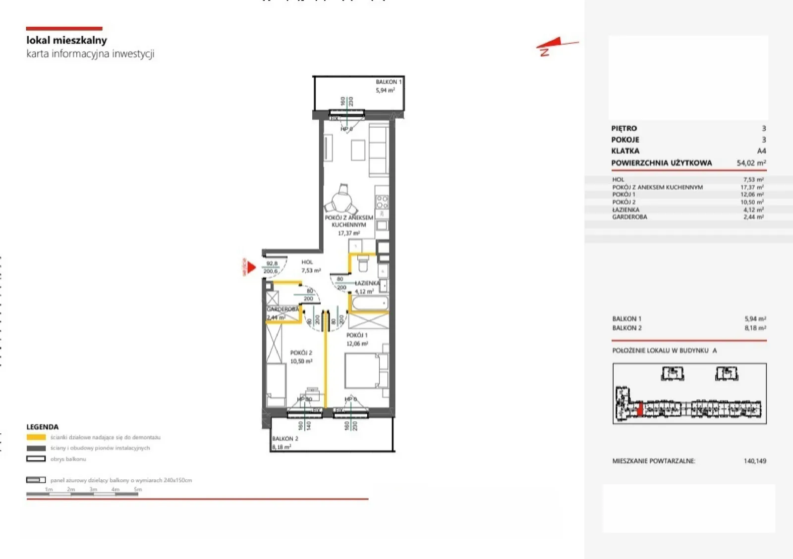 Floor plan: Apartment no. 158