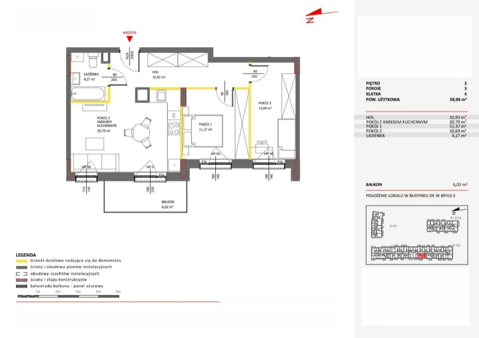 Floor plan: Apartment no. 95