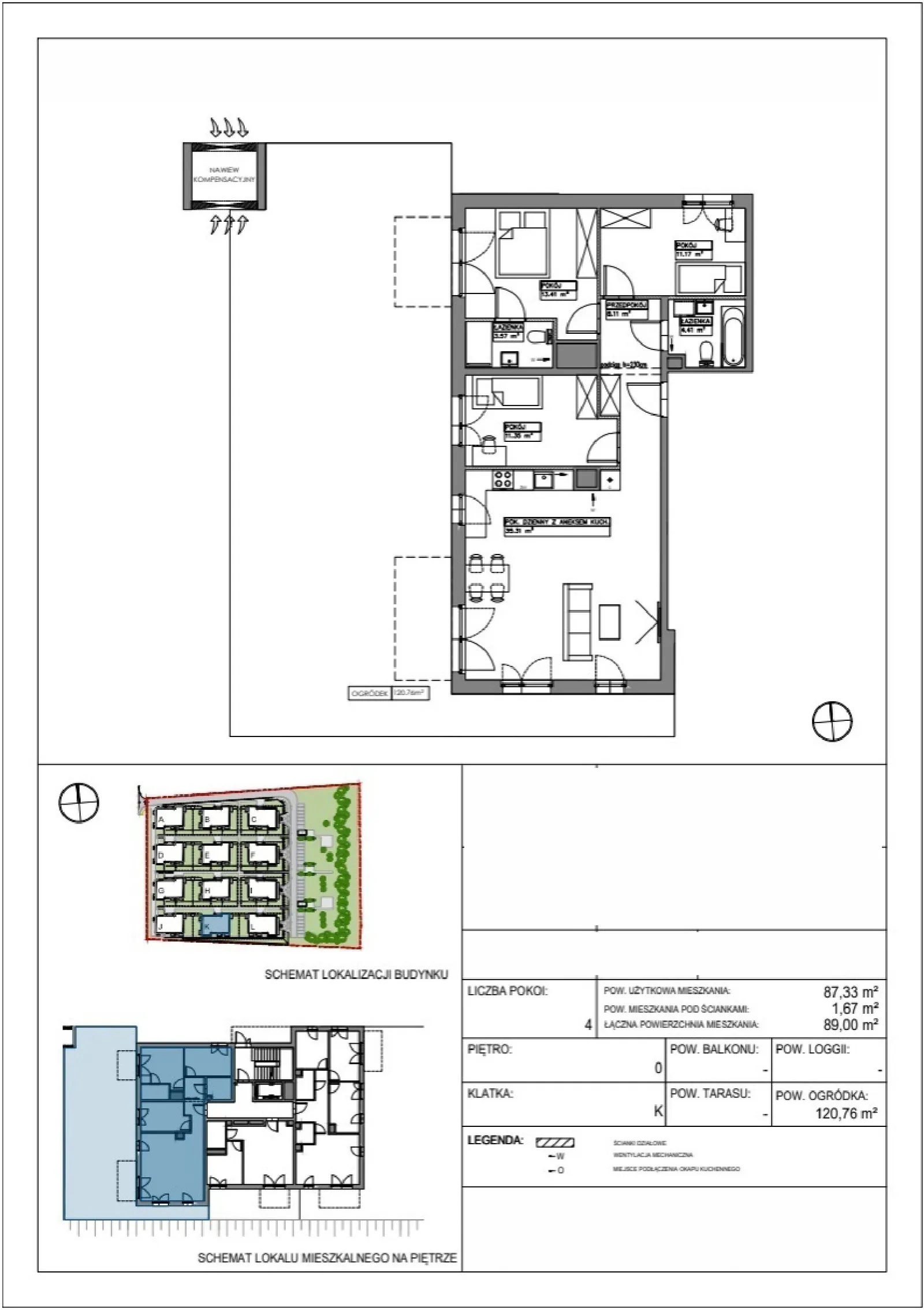 Floor plan: Apartment no. VV/K/0/3