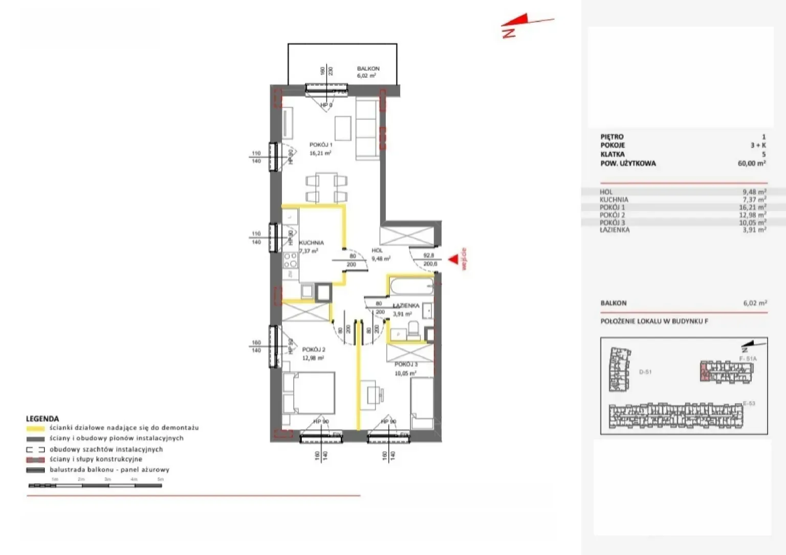 Floor plan: Apartment no. 124