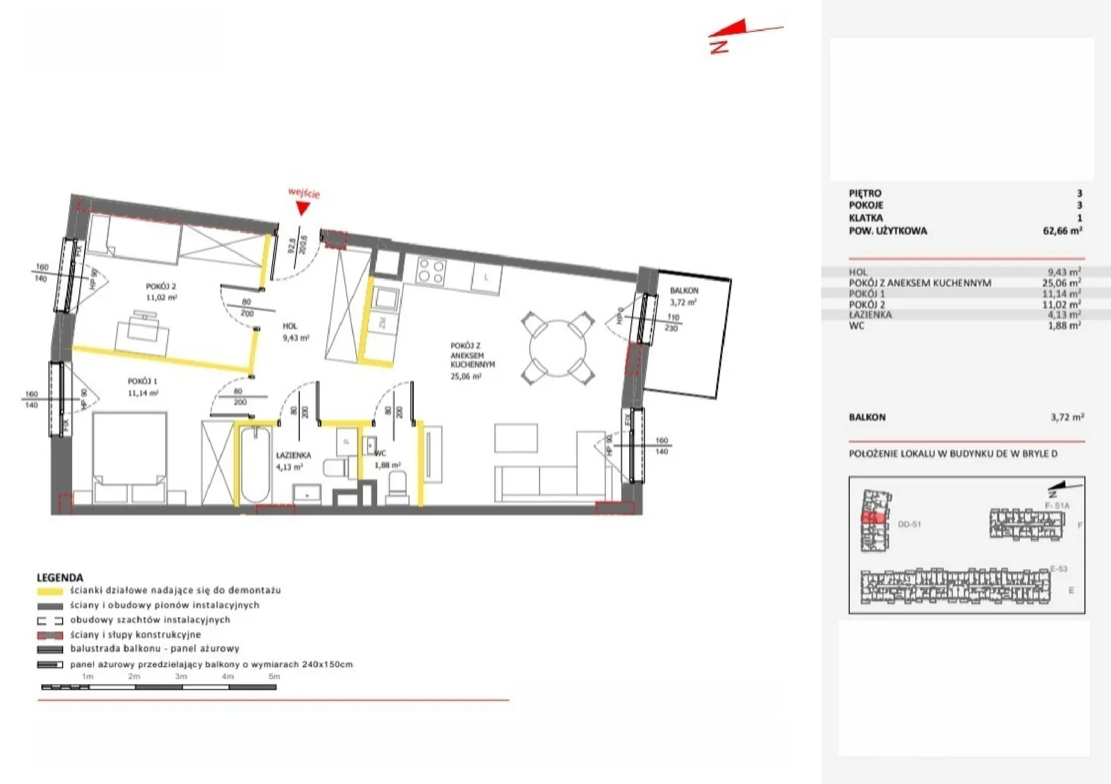 Floor plan: Apartment no. 11