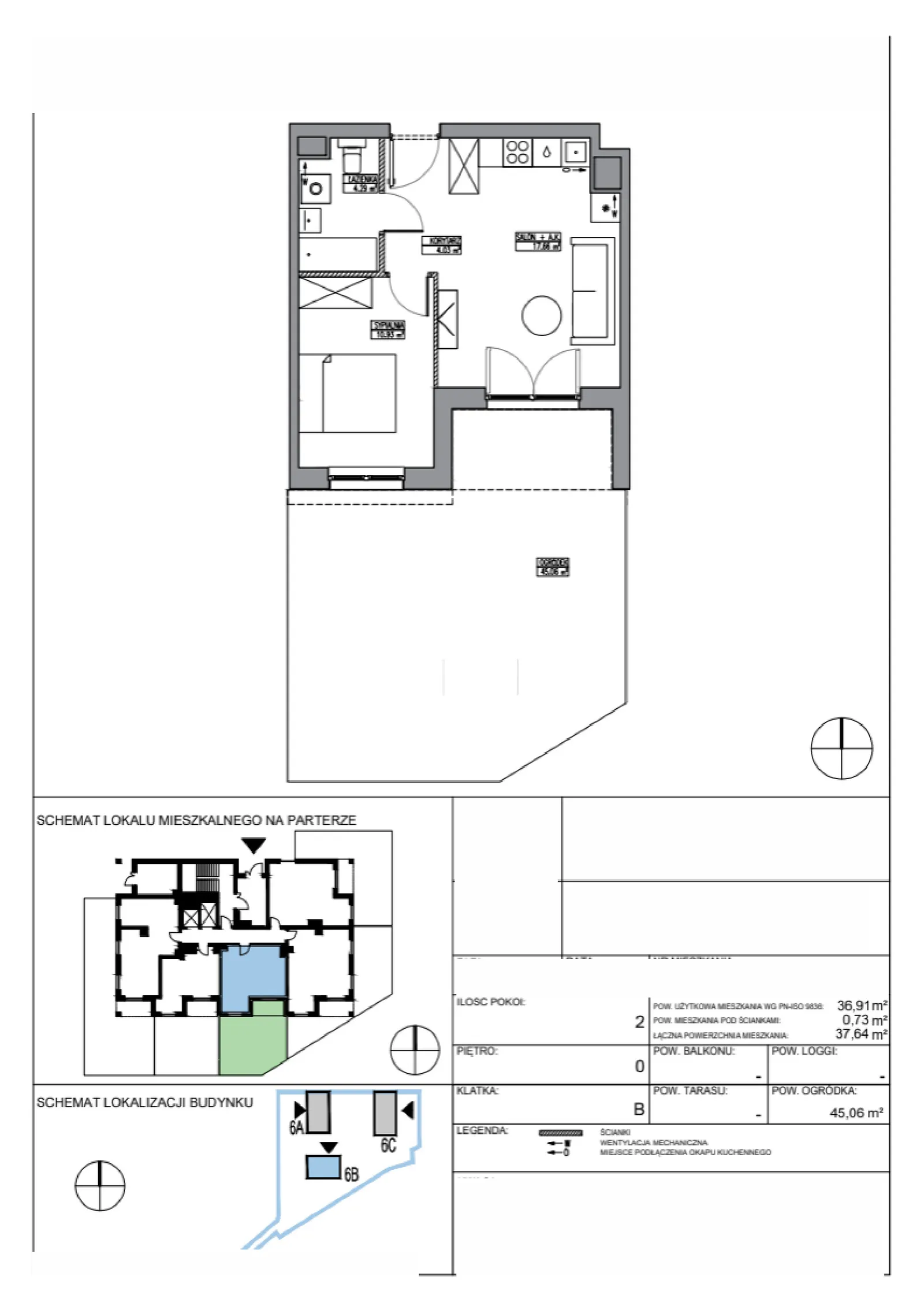 Floor plan: Apartment no. KR6/B/0/3