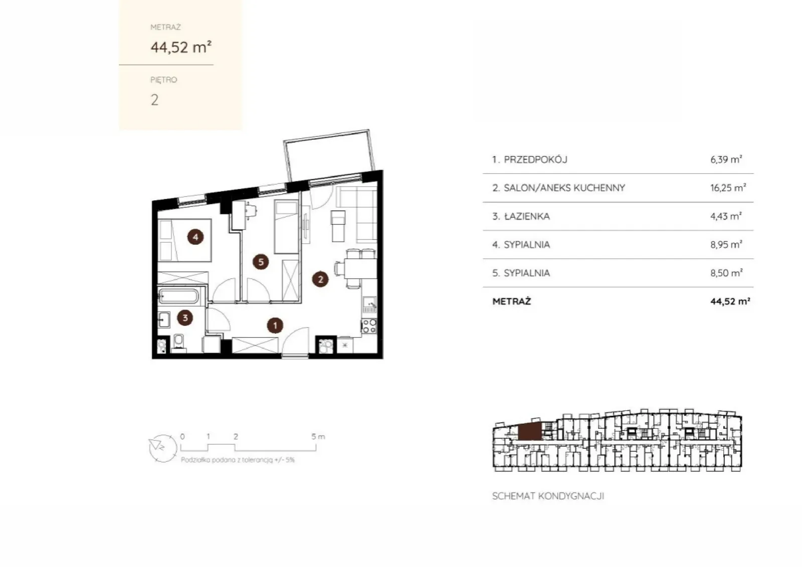 Floor plan: Apartment no. 1.A.2.09
