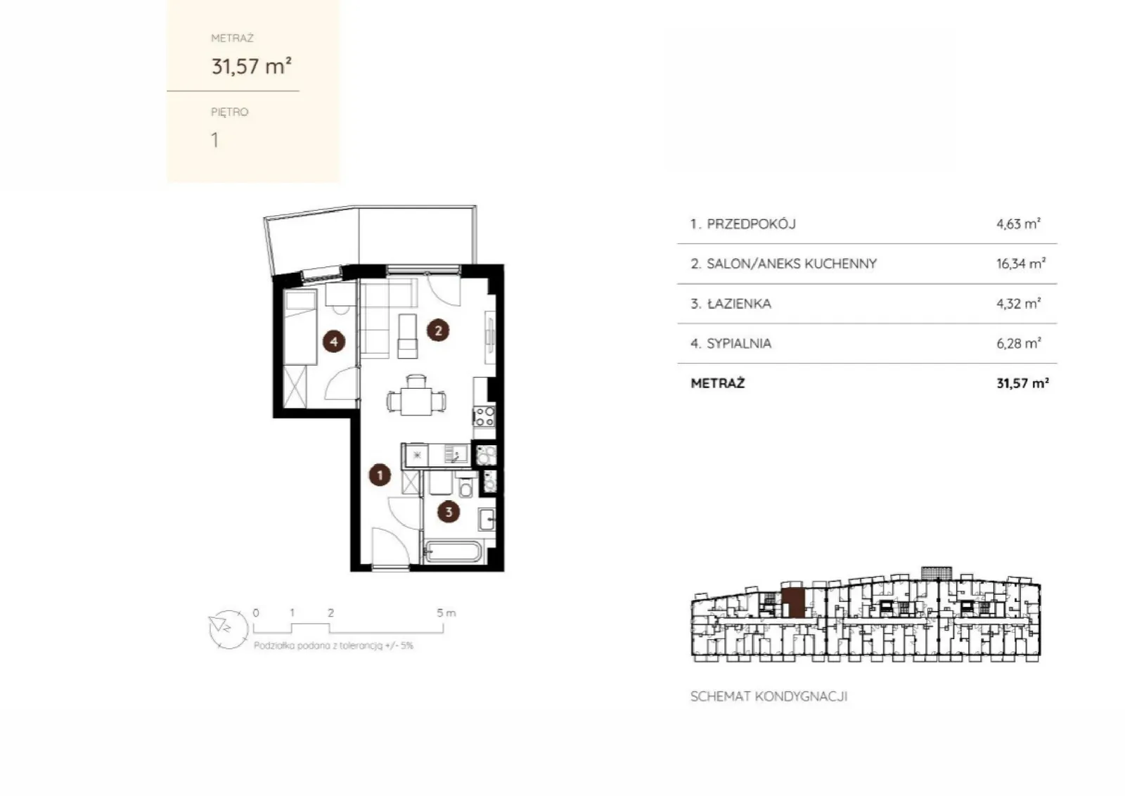 Floor plan: Apartment no. 1.A.1.01