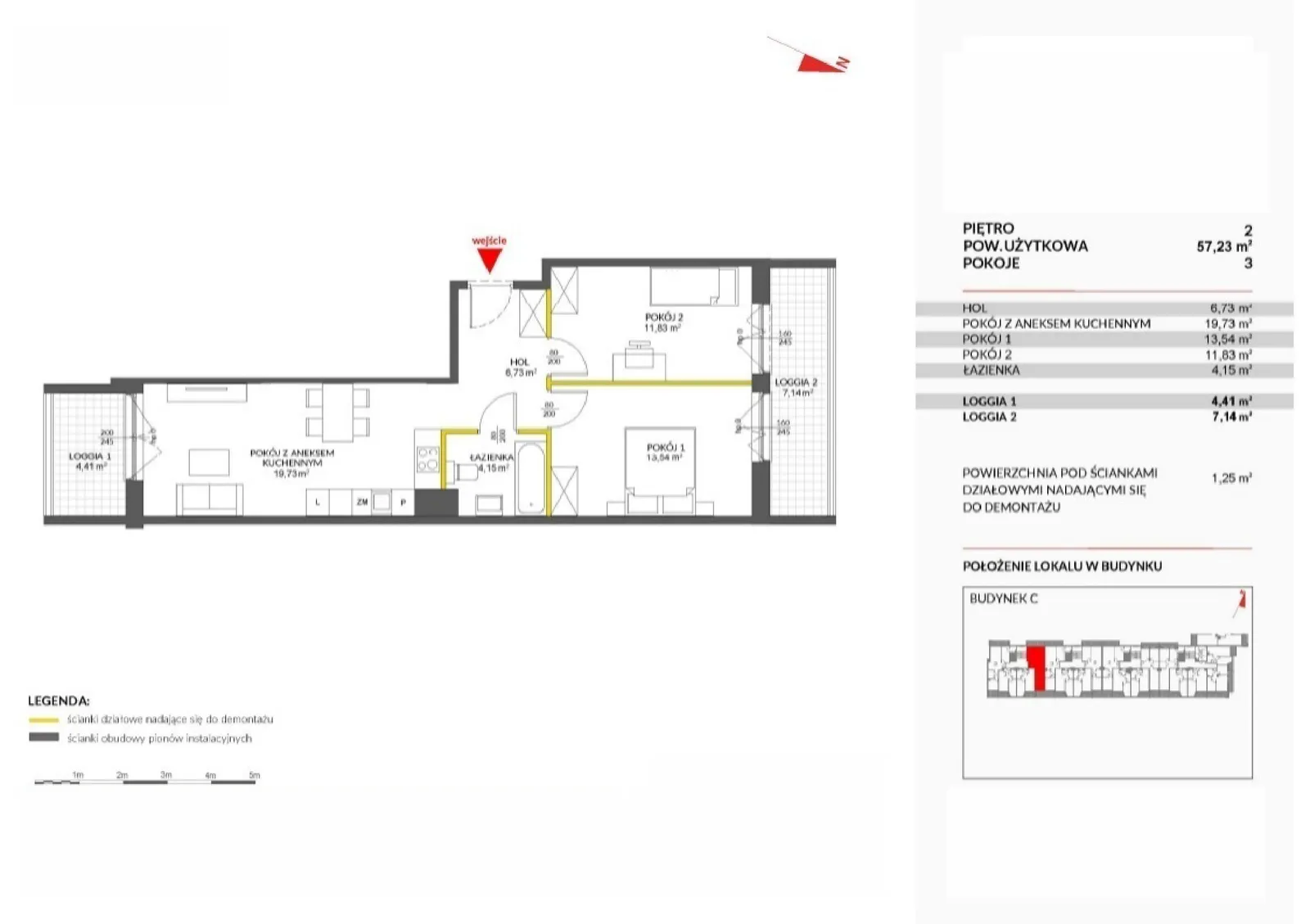 Floor plan: Apartment no. 136