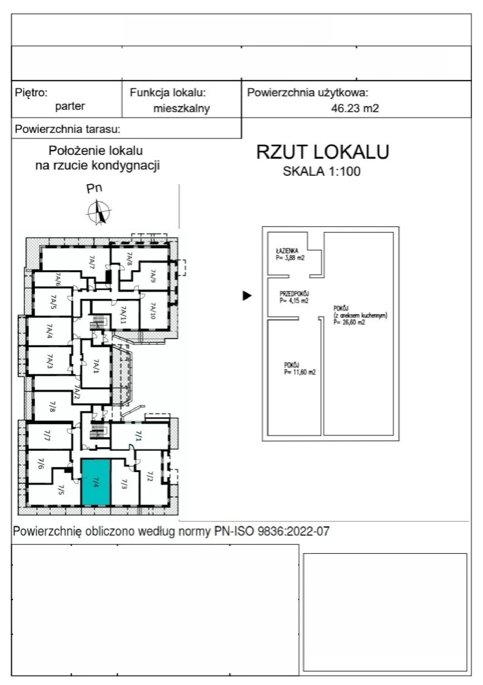 Rzut: Lokal B_0_4, 2 pok.