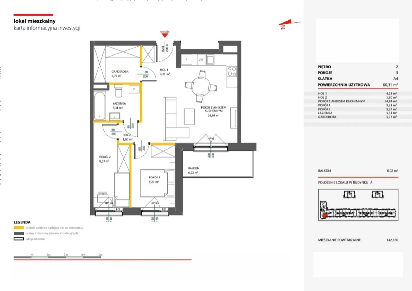 Floor plan: Apartment no. 151