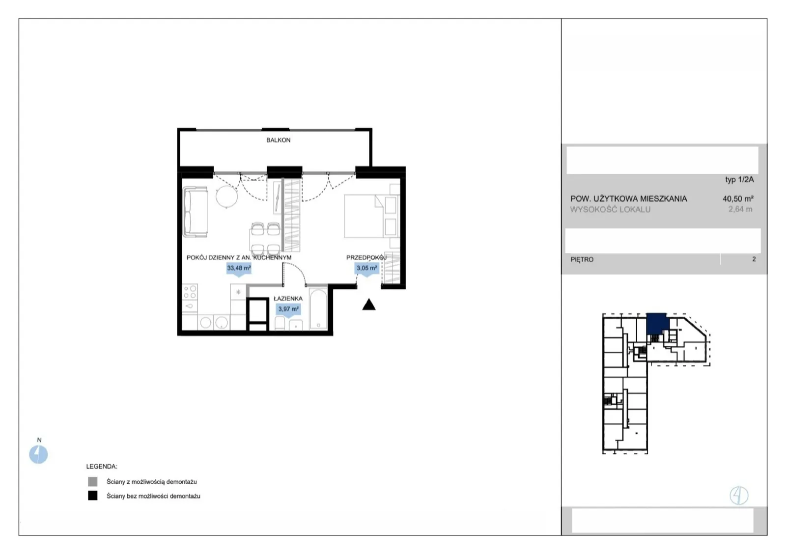 Floor plan: Lokal E3 6, 1 pok.