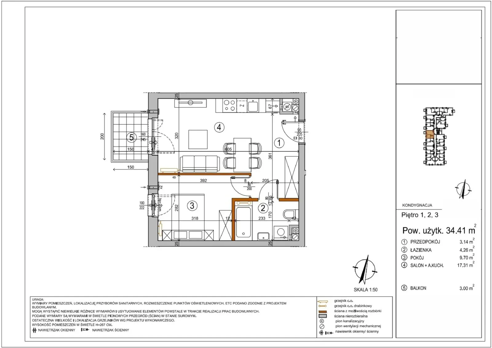 Floor plan: Apartment no. L2-30