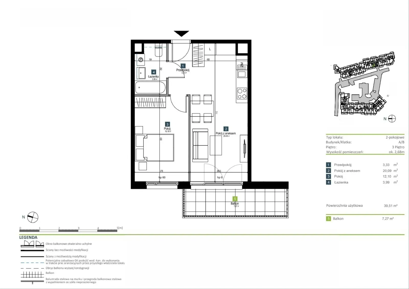 Floor plan: Apartment no. AB0301
