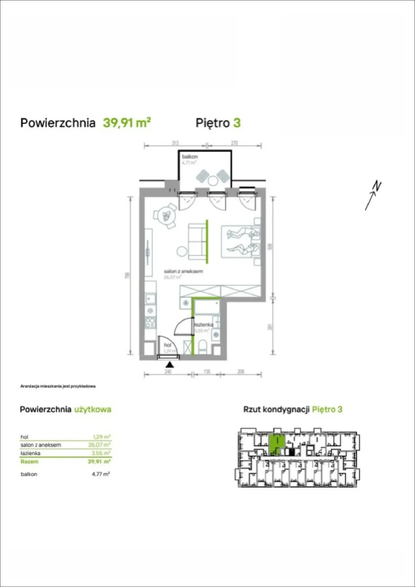 Floor plan: Apartment no. 3/A/10