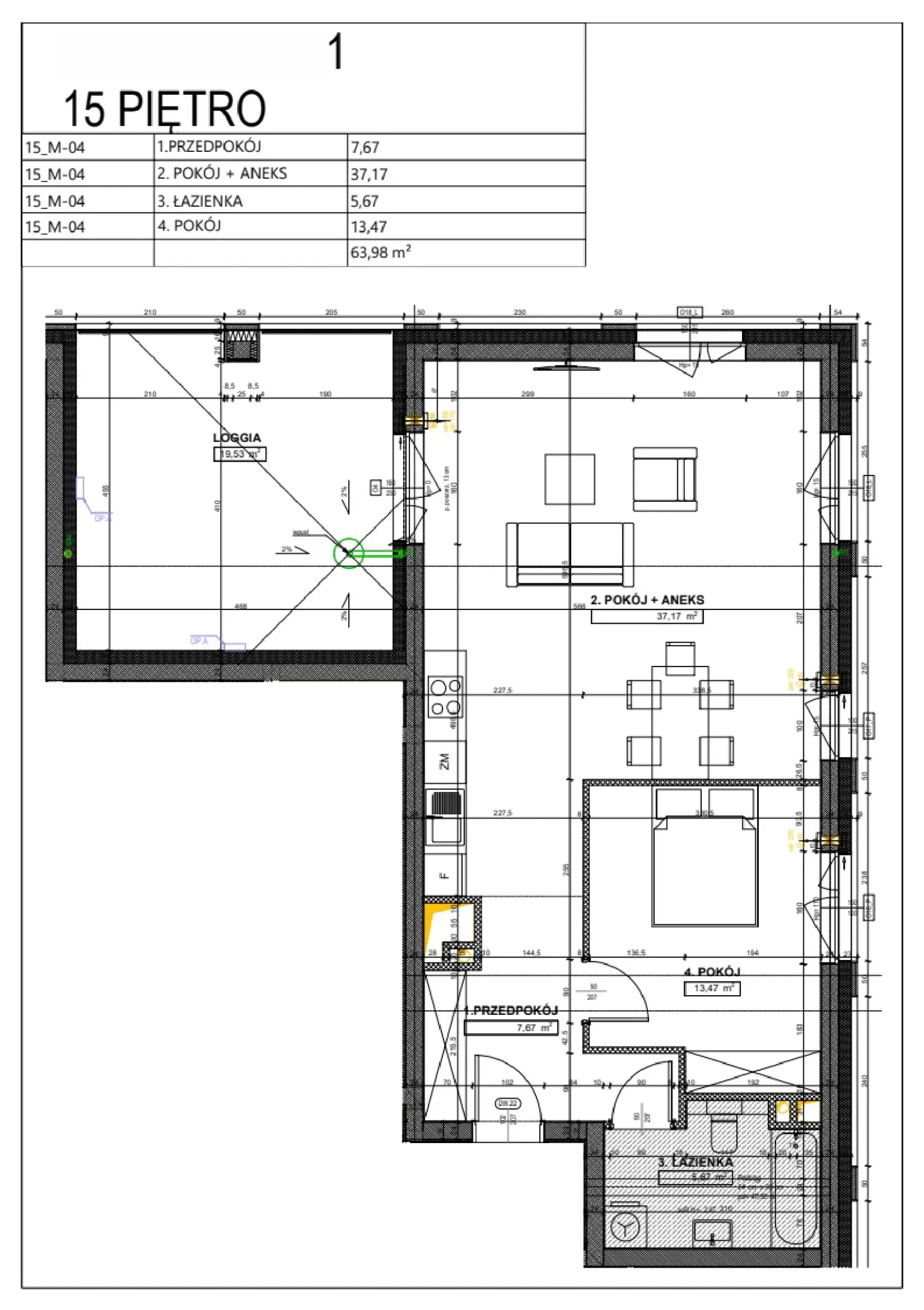 Floor plan: Apartment no. B141