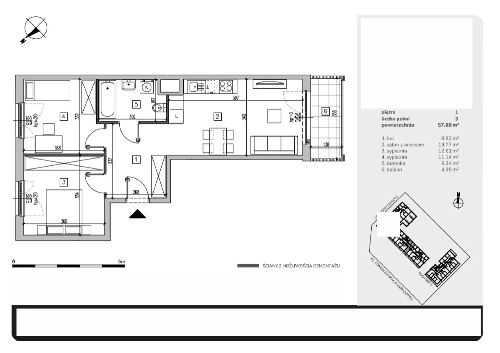 Floor plan: Apartment no. MB048