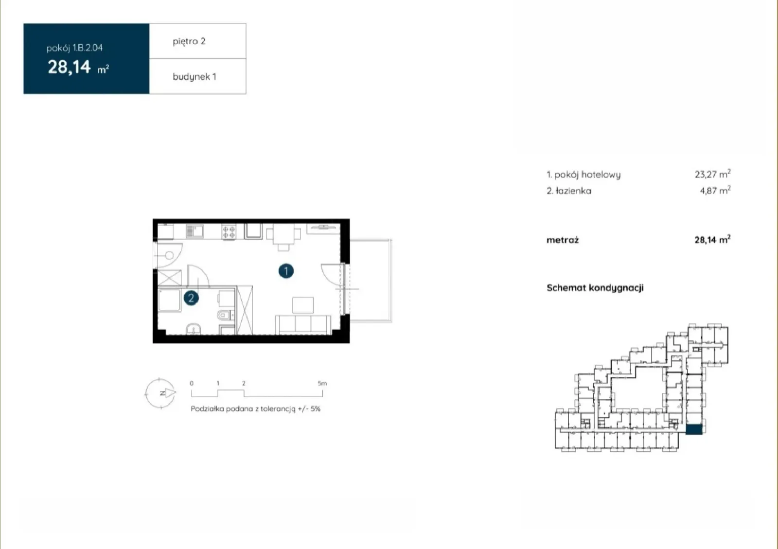 Floor plan: Apartment no. 1.B.2.04