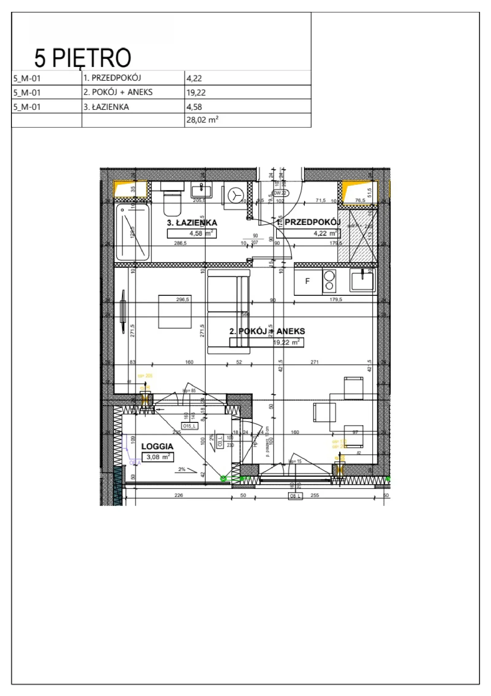 Floor plan: Apartment no. A40
