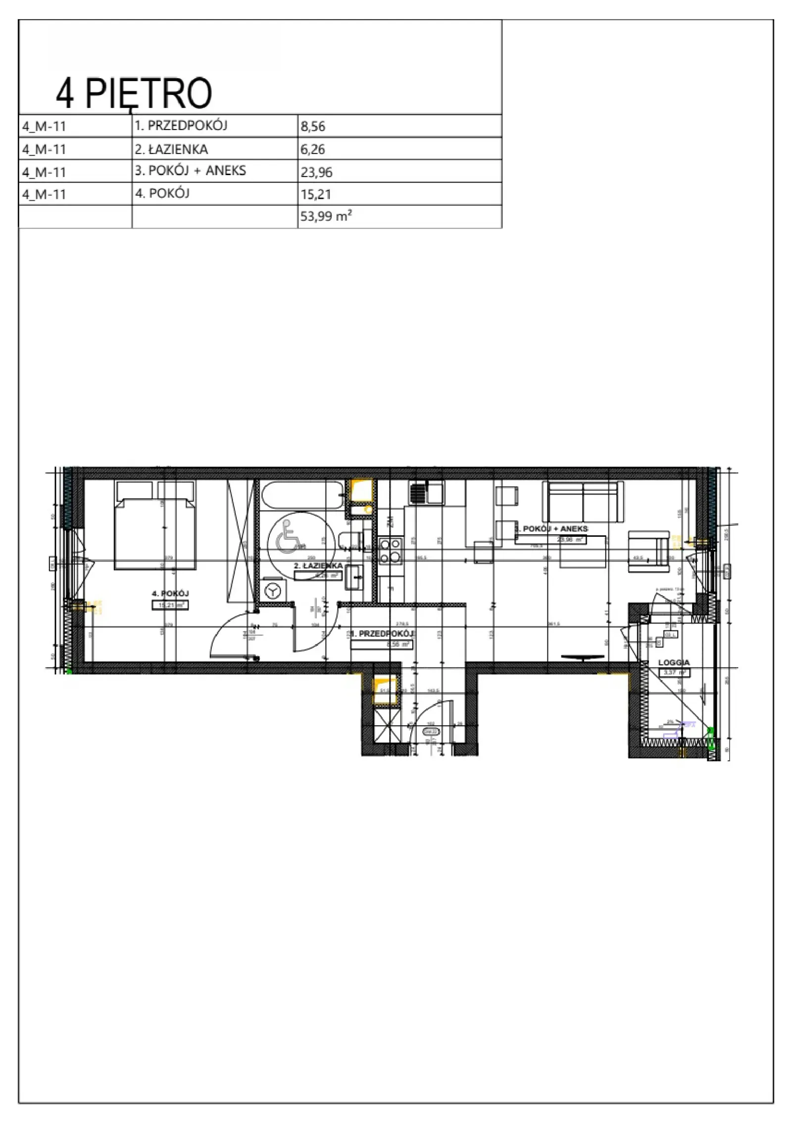 Floor plan: Apartment no. B40