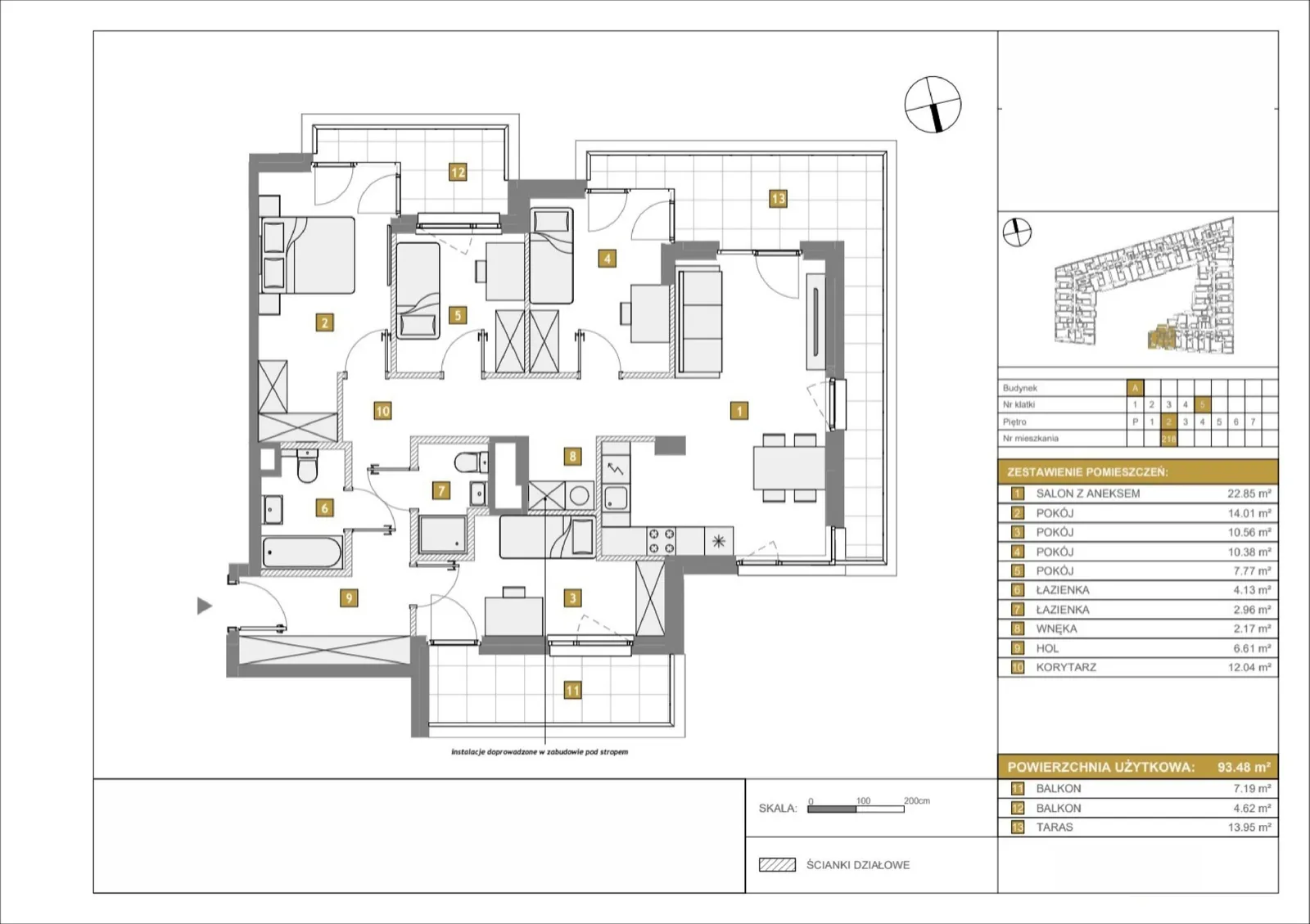 Floor plan: Apartment no. A218