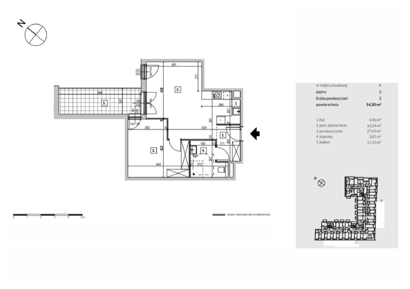 Floor plan: Apartment no. MU.2.19