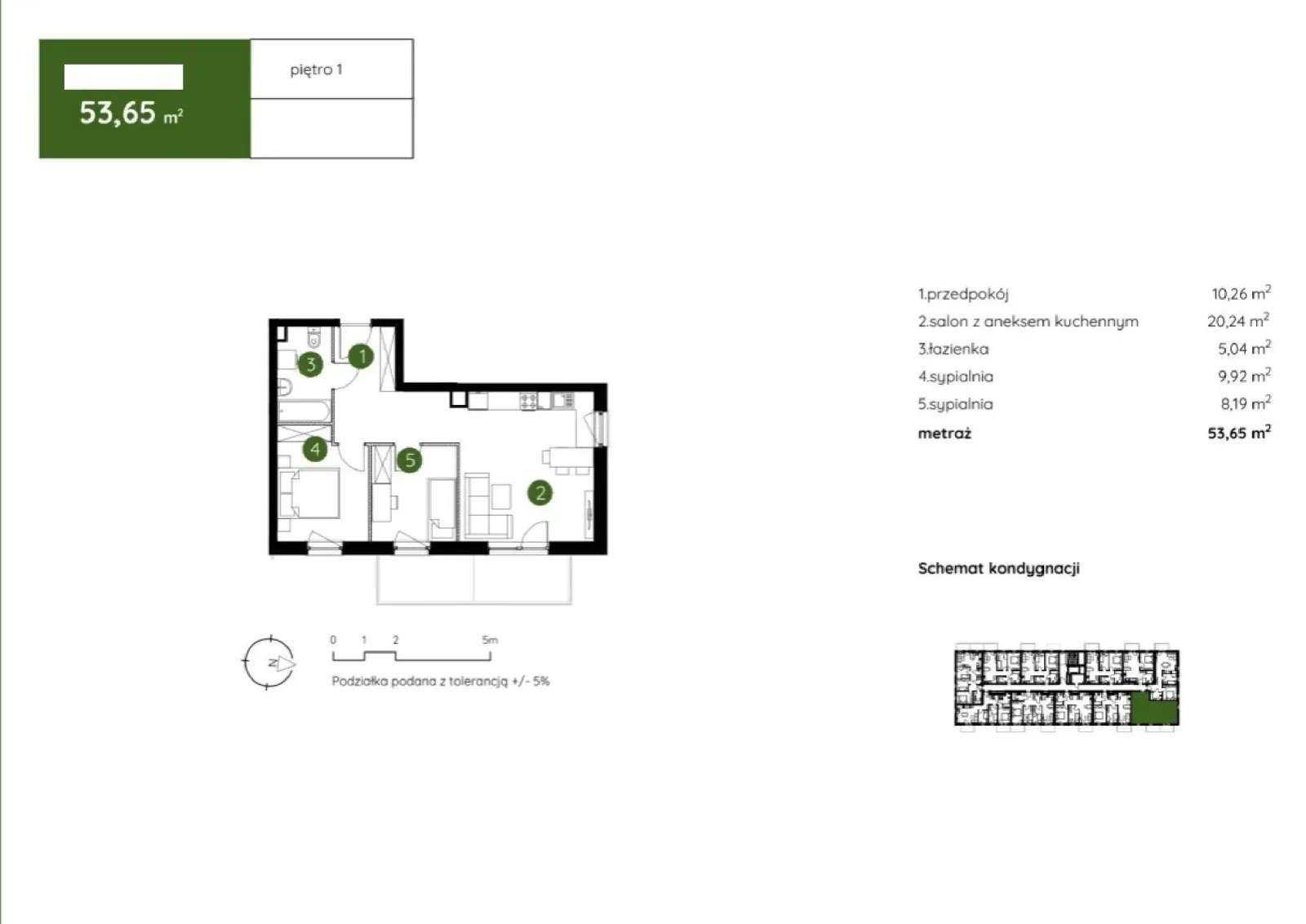 Floor plan: Apartment no. 2.B.1.04