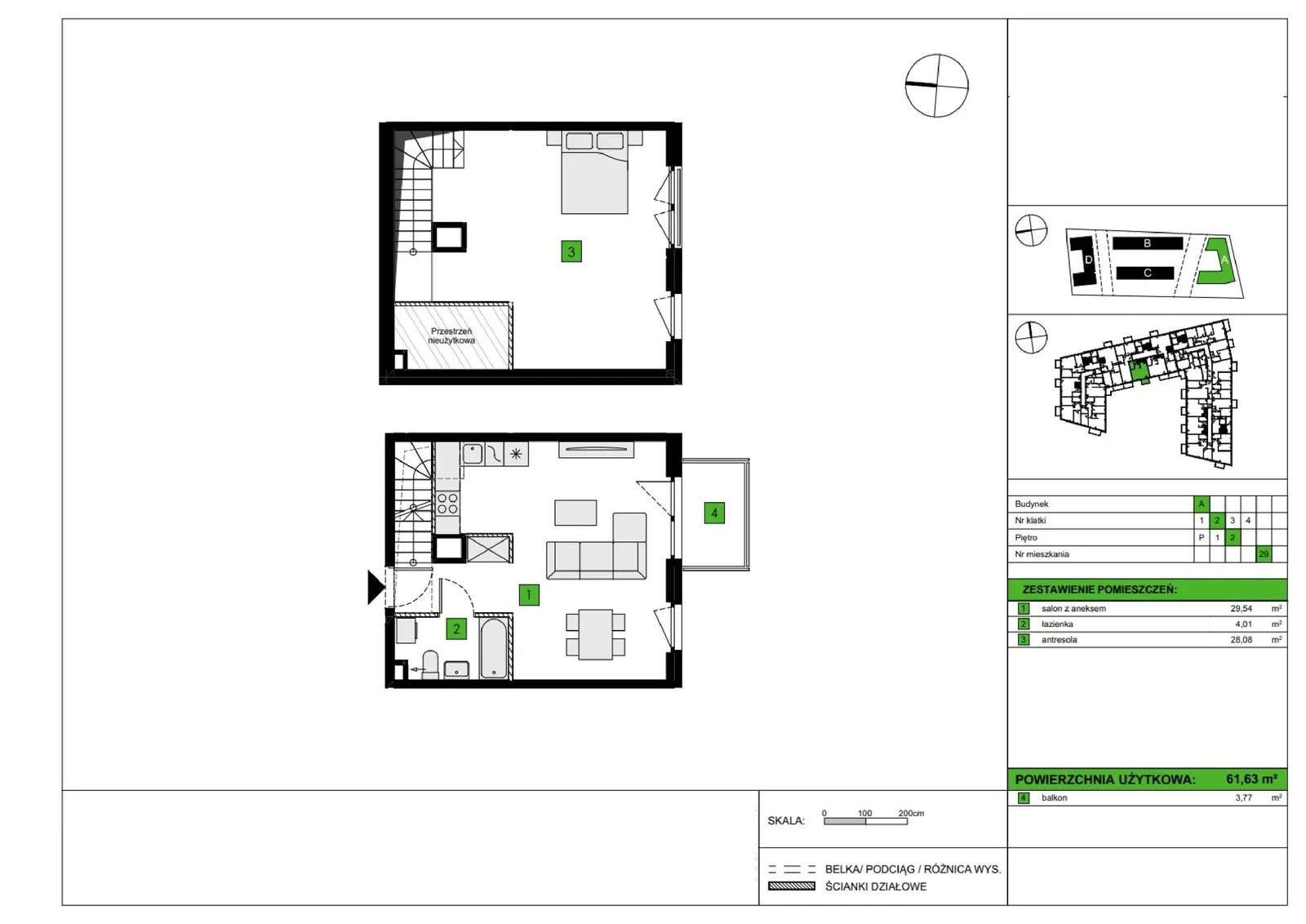 Floor plan: Apartment no. A29