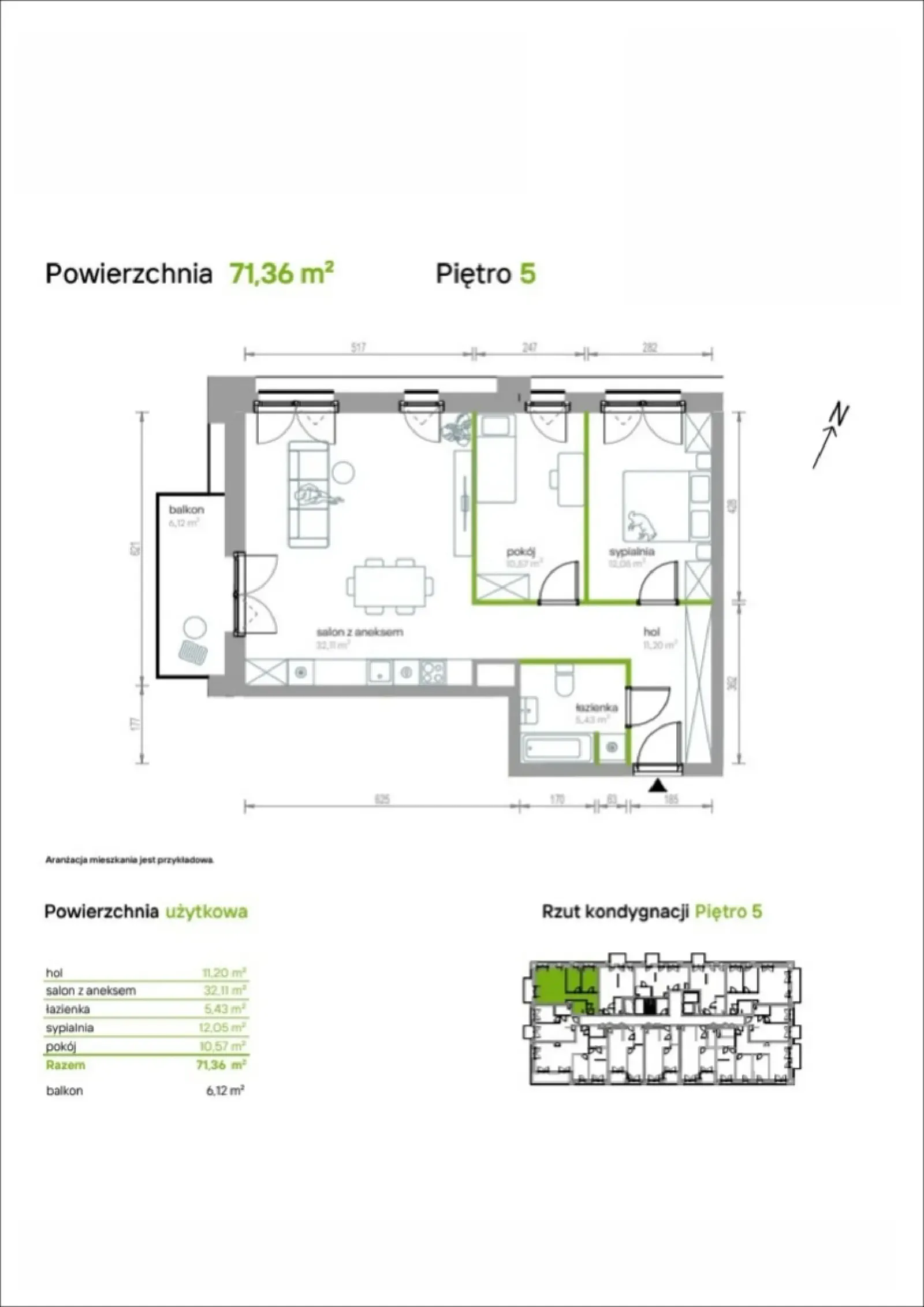 Floor plan: Apartment no. 5/A/11
