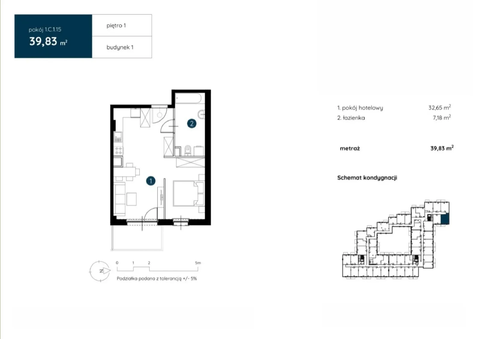 Floor plan: Apartment no. 1.C.1.15