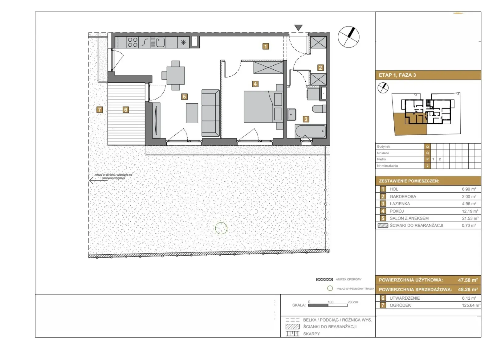 Floor plan: Apartment no. Q2