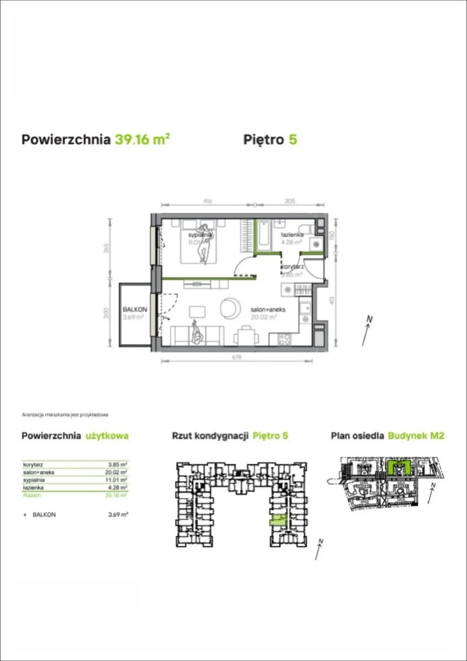 Floor plan: Apartment no. M2/3/5/55