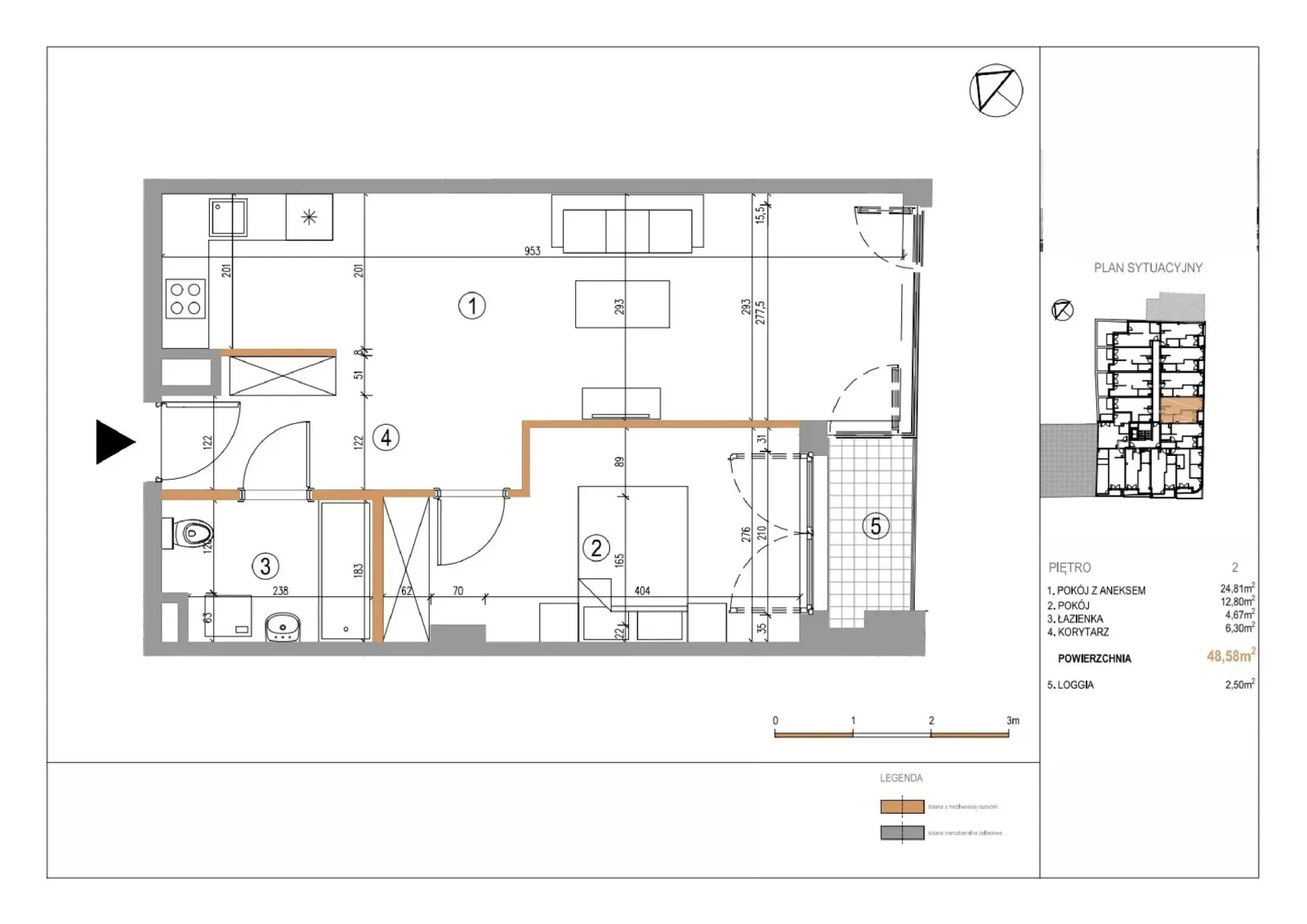 Floor plan: Apartment no. A2/8